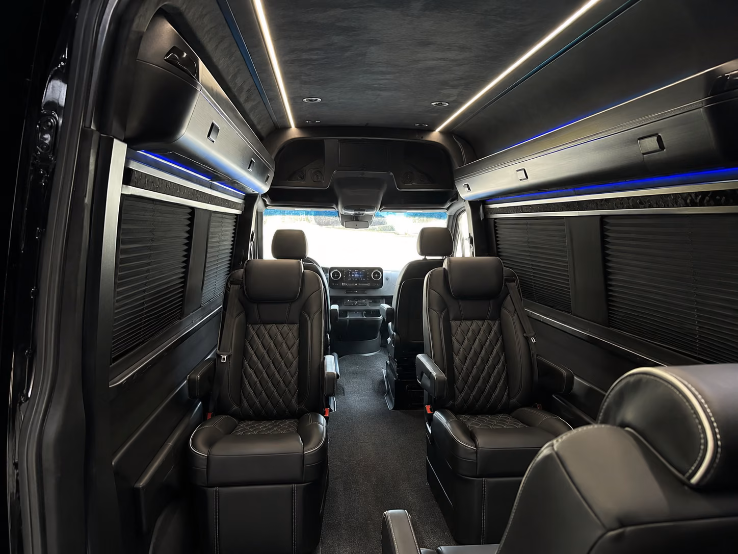 broken arrow 10 passenger sprinter van inside