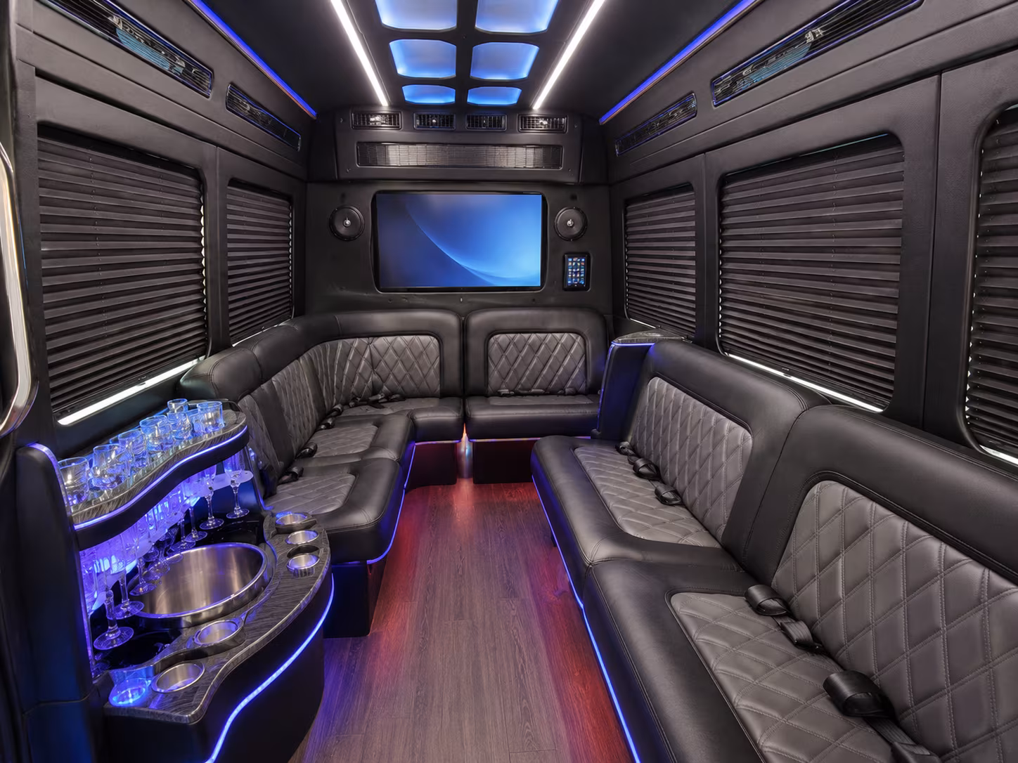 broken arrow sprinter limousine interior